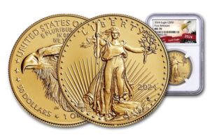 2024 American Gold Eagle coins with certification