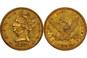 1849 US -Goldmünze mit Liberty und Eagle Design