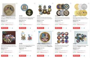 Custom challenge coins from Chinese manufacturers, various designs and prices