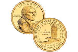 2000 Sacagawea Dollar Coin mit Liberty und Eagle Design