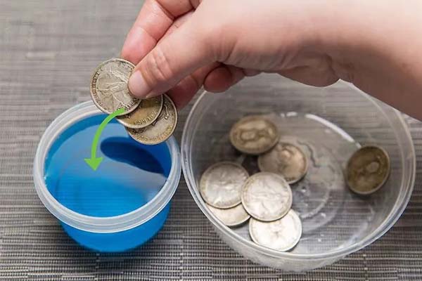 Coins Soaked in Vinegar