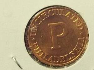 Vintage “P” Copper token