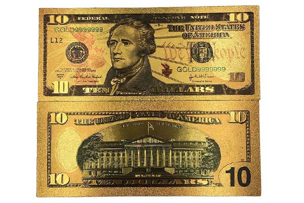 Bill da 10 dollari d'oro